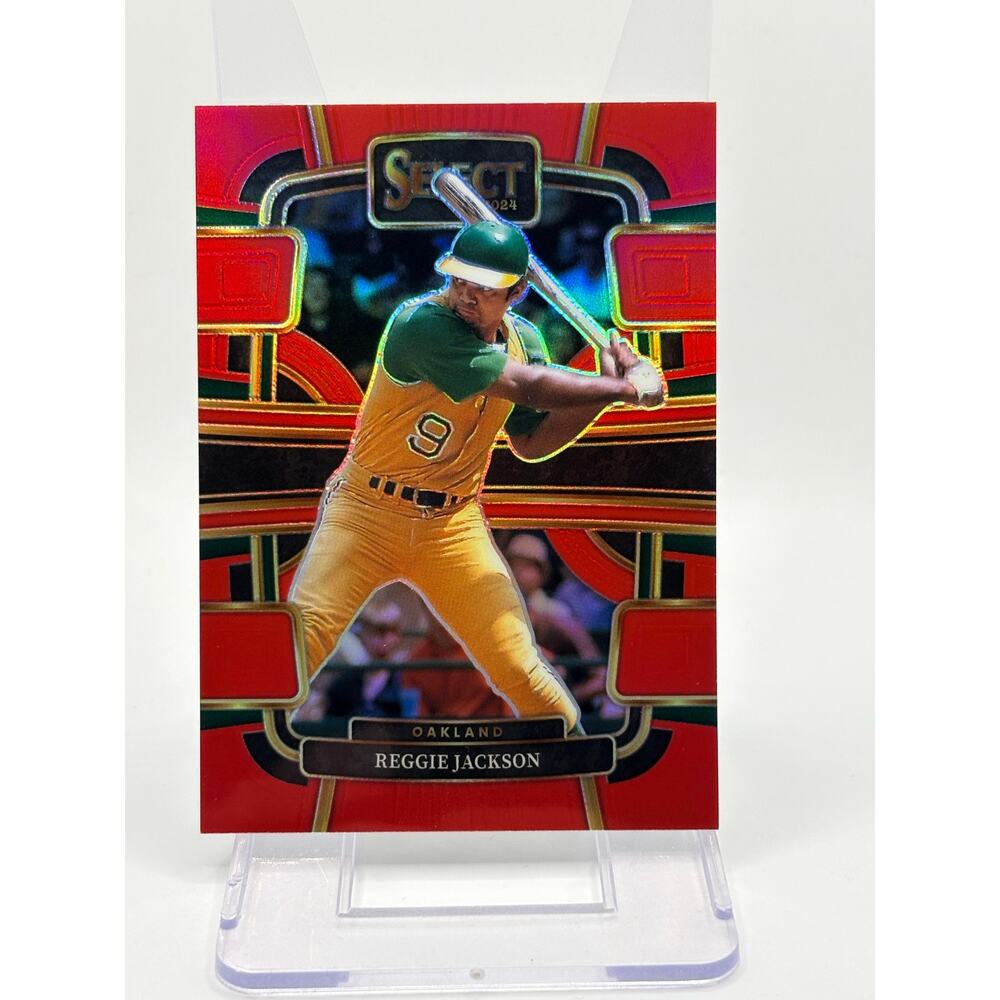 2024 Panini Select Reggie Jackson Red Prizm Refractor 113/149 SP Athletics HOF